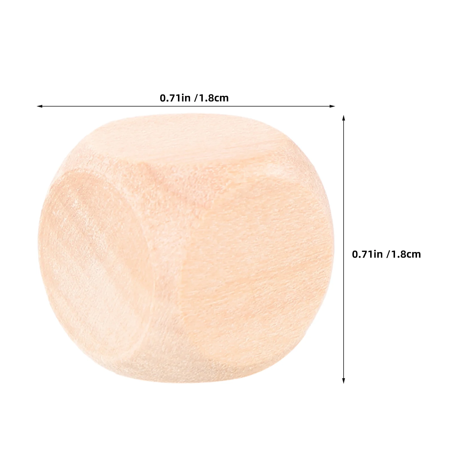 Coins arrondis lisses vierges en bois à Six faces, 50 pièces, pour bricolage, Graffiti artisanal, jeu de société, fournitures de fête, 18Mm