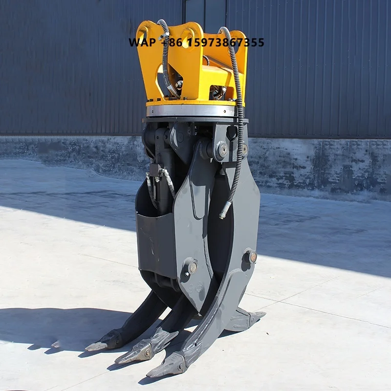 

Excavator Hydraulic Wood Grapples 607075 Machine Accessories Motor Gear Core Components Rotating Wood Grabber Hook Accessory
