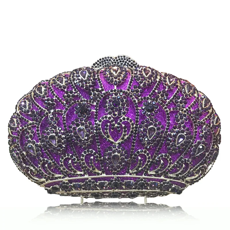 

Alloy Diamond Dinner Clutch Bag Crown Styling Clutch Bridal Wedding Dress Evening Bag Bolsos Fiesta Mujer Purses Luxury Designer