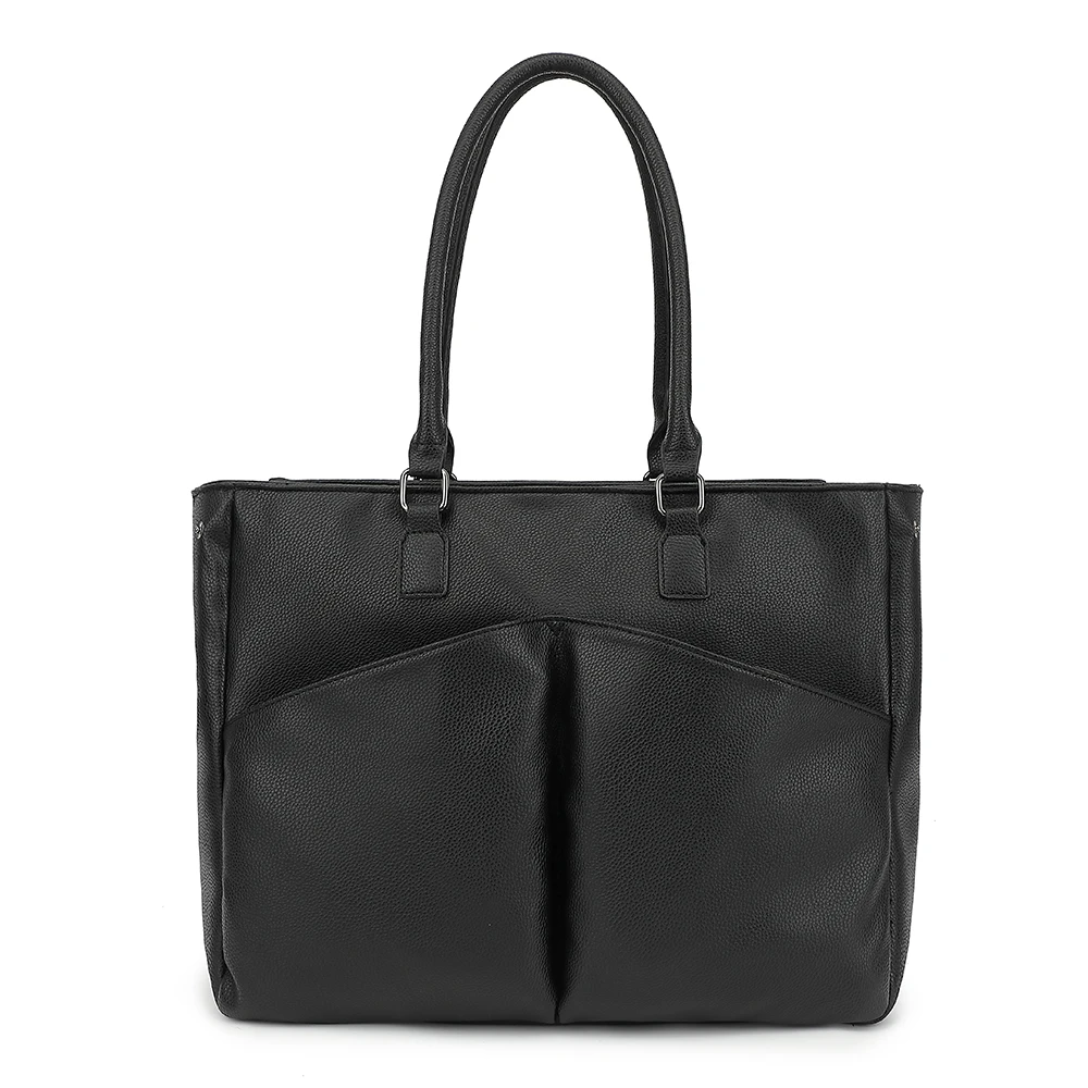 Women's Tote Bag, Large PU Leather Work Handbag with 16-Inch Laptop Compartment, Multiple Pockets, Shoulder Bag for Office Use