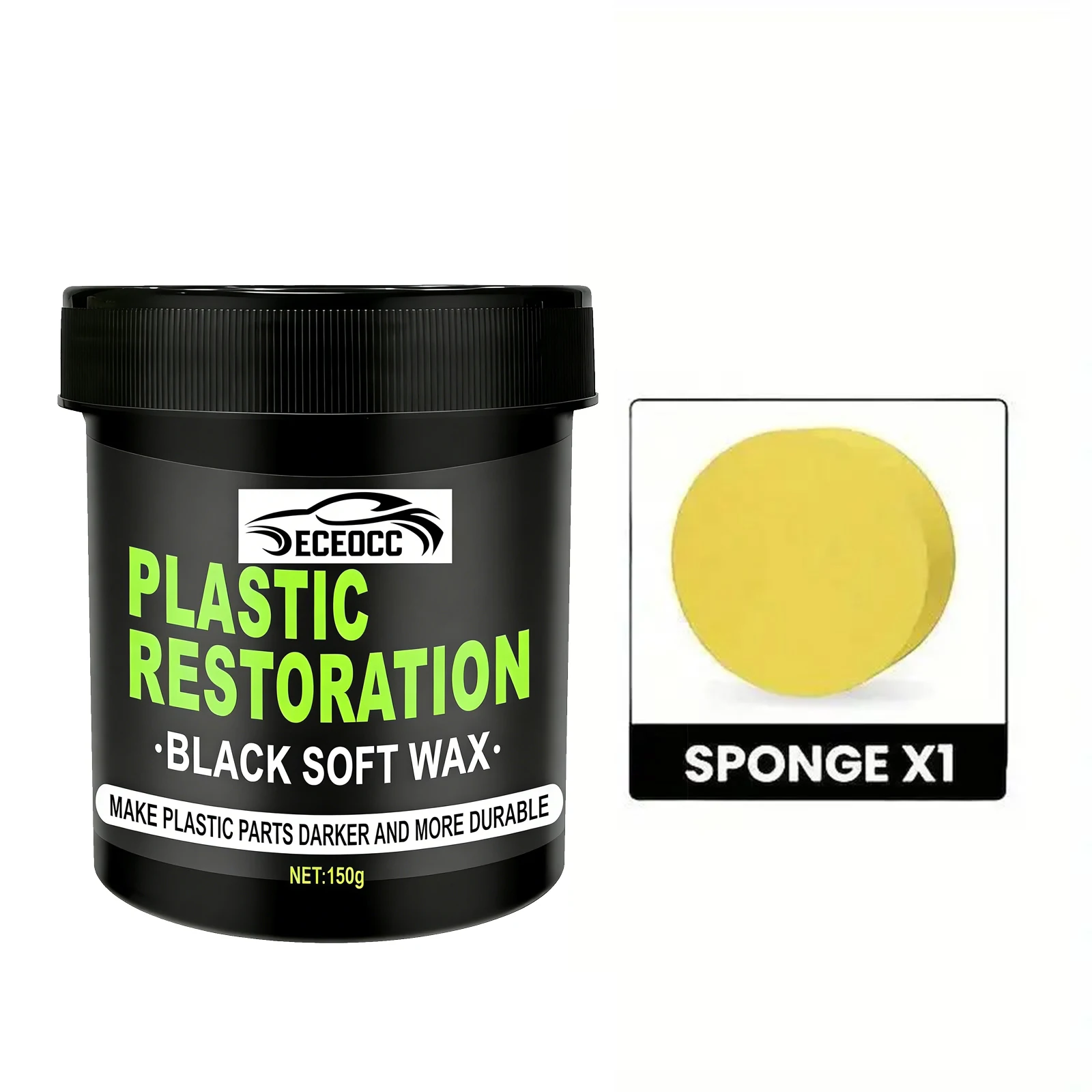 Agent de Revitalisation Plastique 150g, Restaurateur de Garnitures Intérieures et Extérieures Automobiles, Anti-Âge et Résistant à la Décoloration