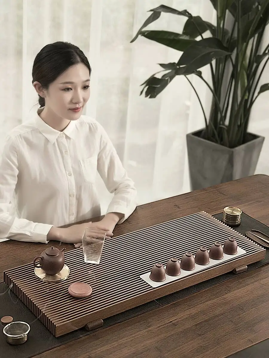 

A Solid Wood Tray Made Of Bakelite, Simple Rectangular Tea Table For Home Use, German And Taiwanese Style Bakelite