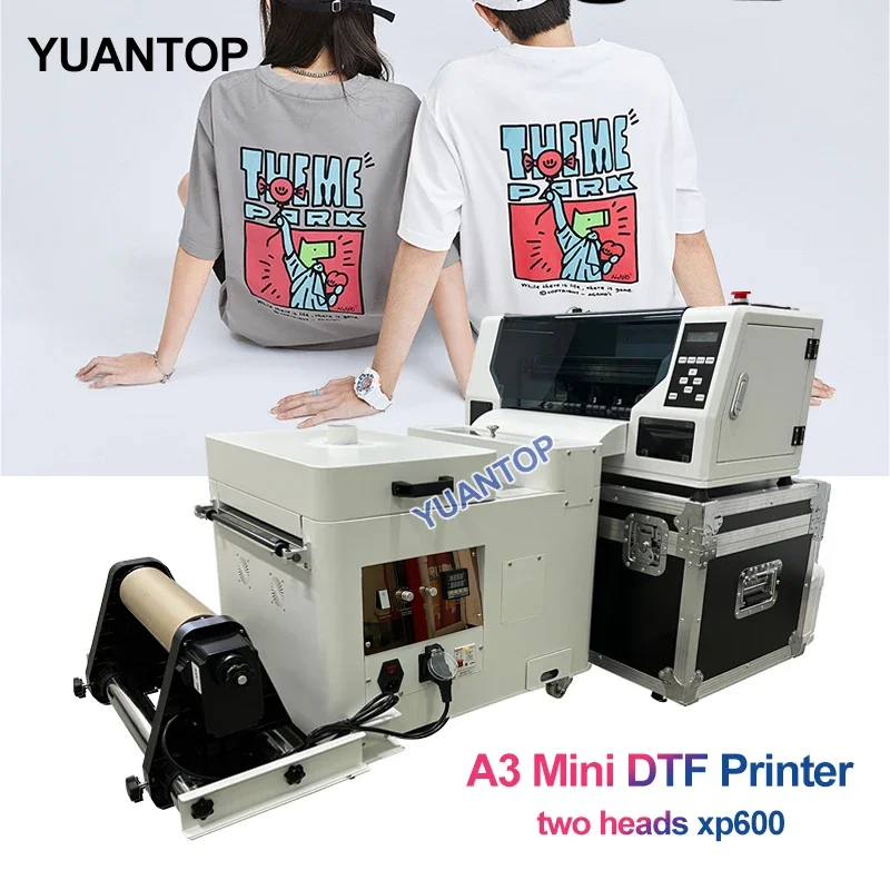 Roll to roll pet film a3 dtf printer xp600 with shaker oven and white ink 30cm 60cm dtf printer printing machine for t-shirt