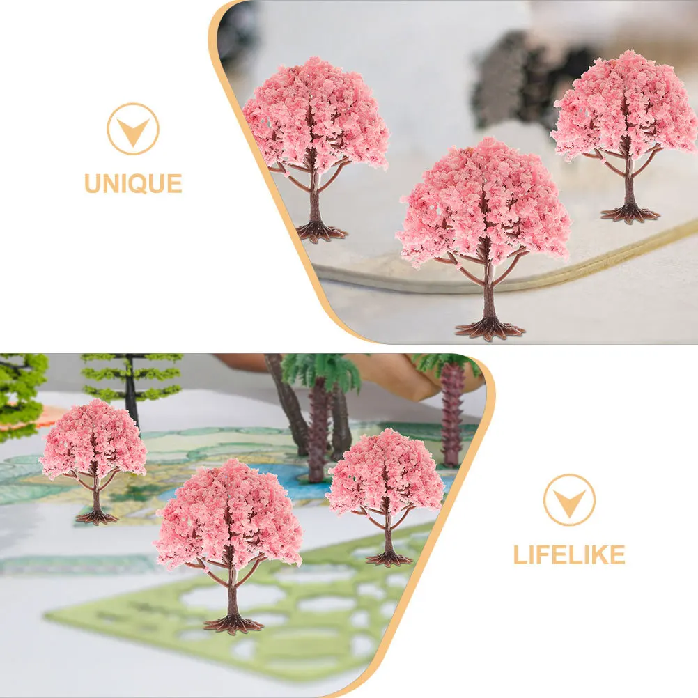 

10pcs Simulation Tree Ornament Mini Lifelike Artificial Trees For Sand Table Diy Landscape Decor Garden Scene Layout Miniature