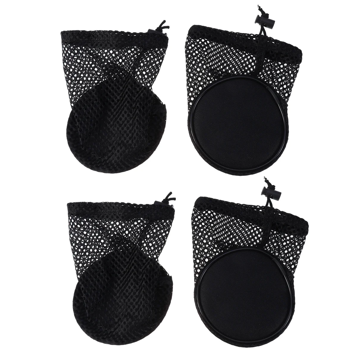 4Pcs Mesh Ball Carrying Nets Drawstring Closure Durable Lightweight Nylon Storage Bags for Golf Tennis Table Tennis Balls
