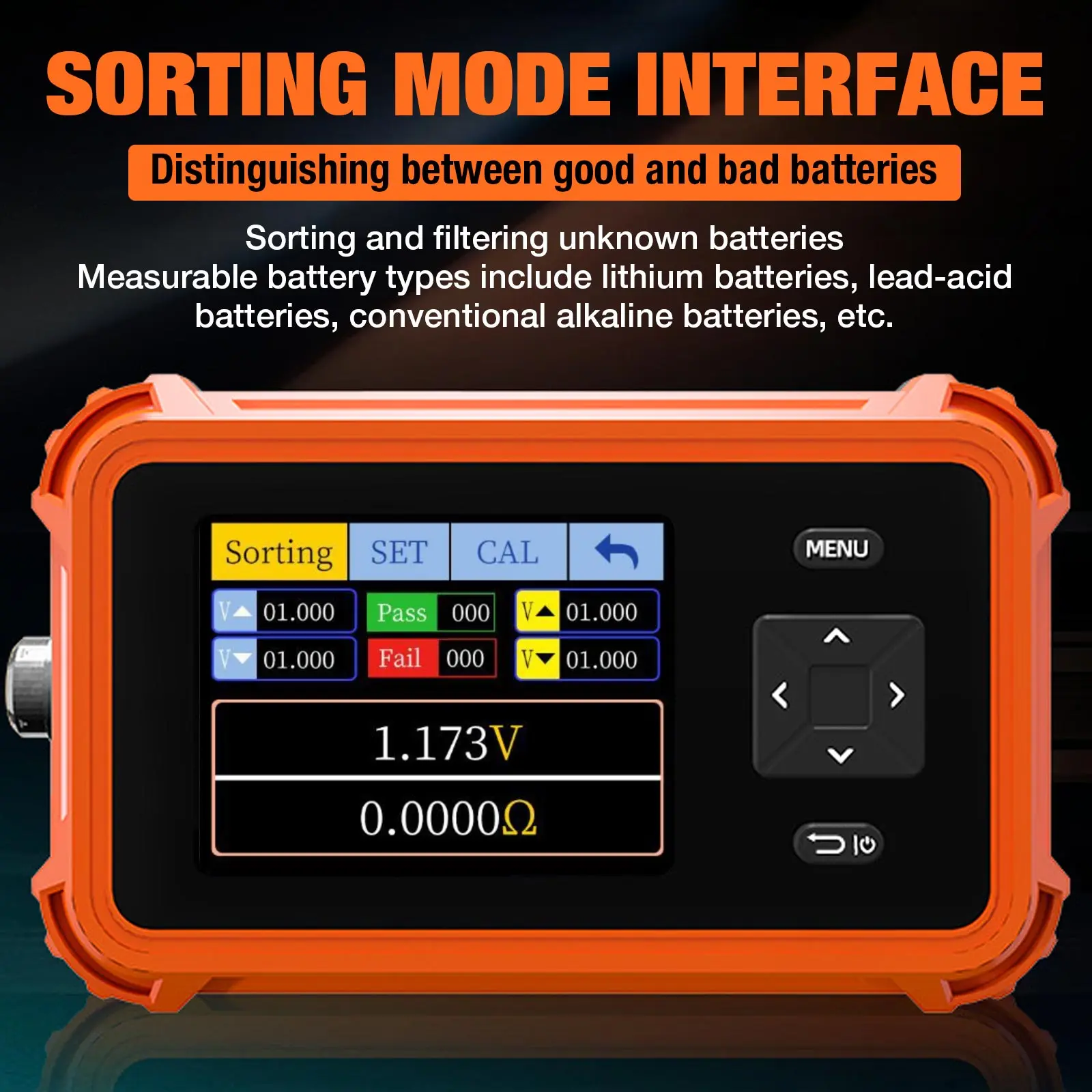 Измеритель внутреннего сопротивления аккумулятора PBRM-1 с 4-проводными клеммами Кельвина, 110 В, 100 Ом, 1 кГц, портативный вольтметр переменного тока с TFT-дисплеем 2,8 дюйма