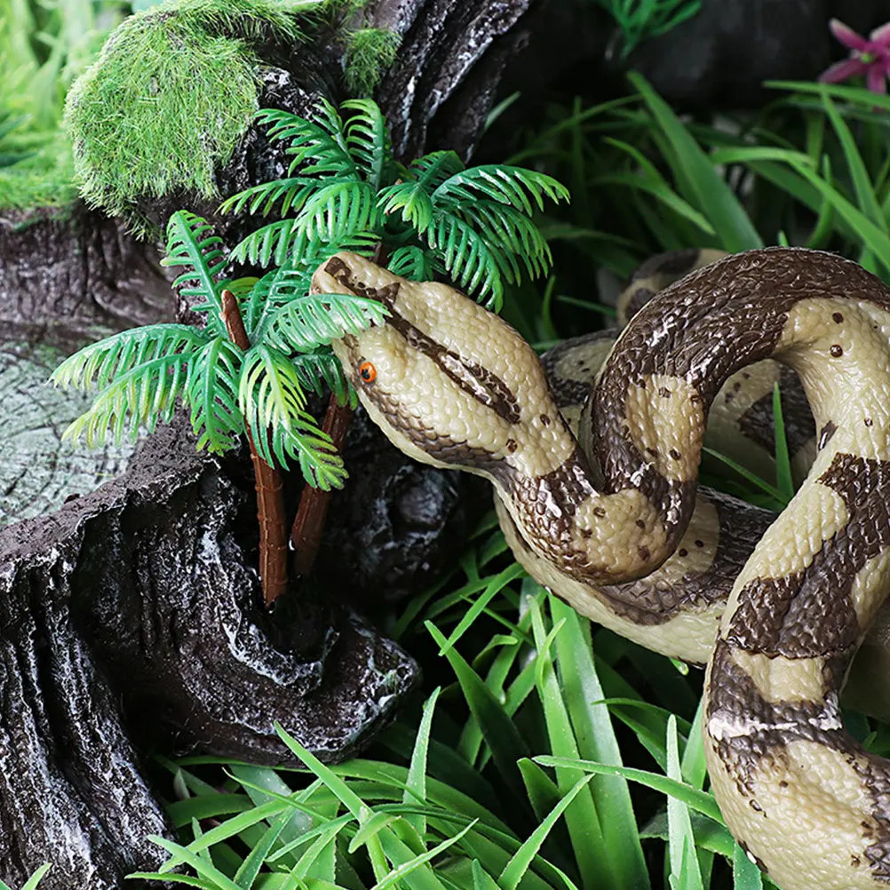 

2 шт. Имитация гигантской змеи, ползающая, пластиковая, для розыгрышей, реквизит для вечеринок, для дома с привидениями, развивающие подарки для детей, змея