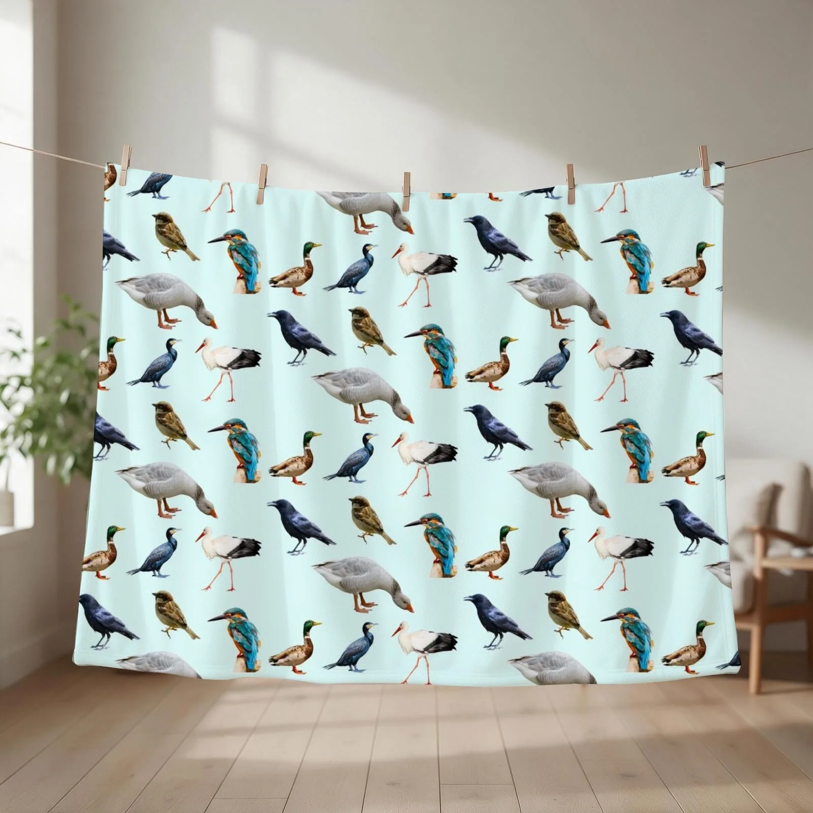 Bird collection Throw Blanket Soft Big Winter beds christmas decoration Luxury Blankets