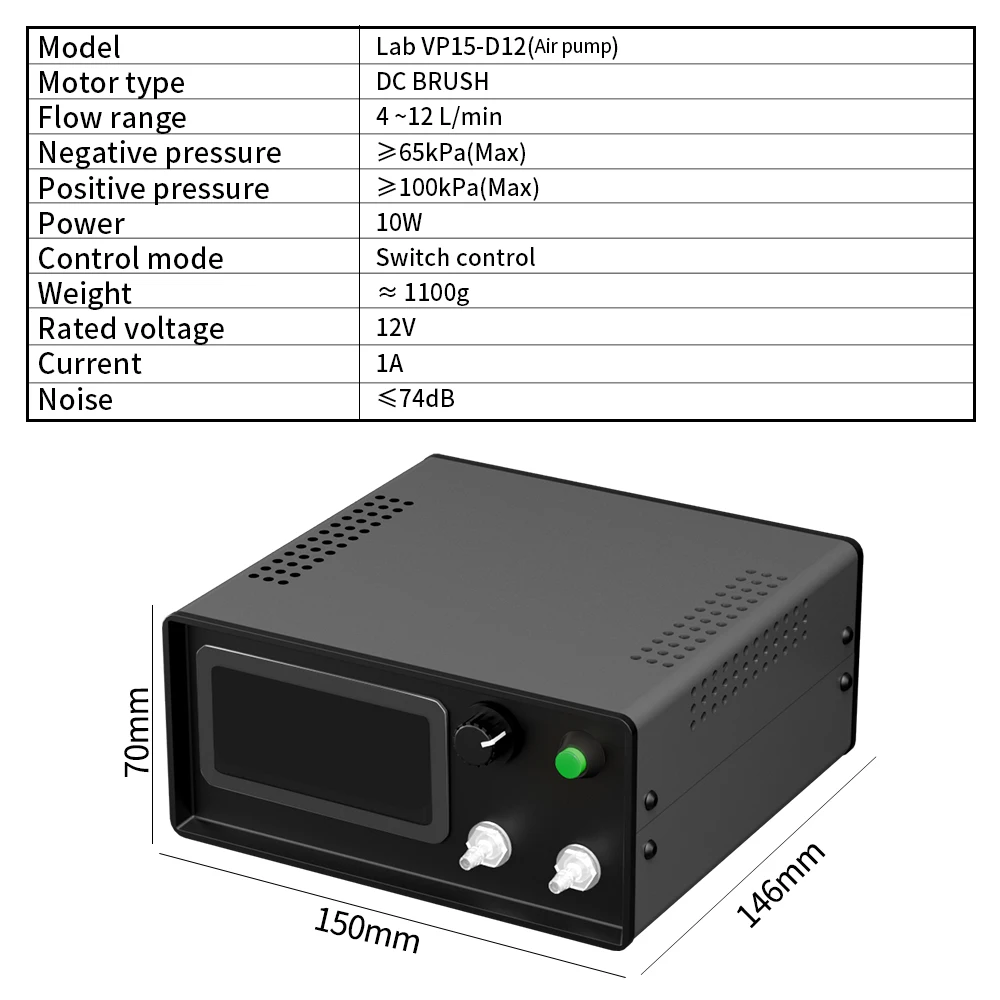 Kamoer Lab Air Pump 12L/min DC Motor for Labrotary Pump for Beauty