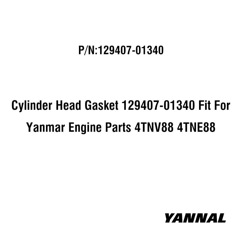 Cylinder Head Gasket 129407-01340 Fit For Yanmar Engine Parts 4TNV88 4TNE88