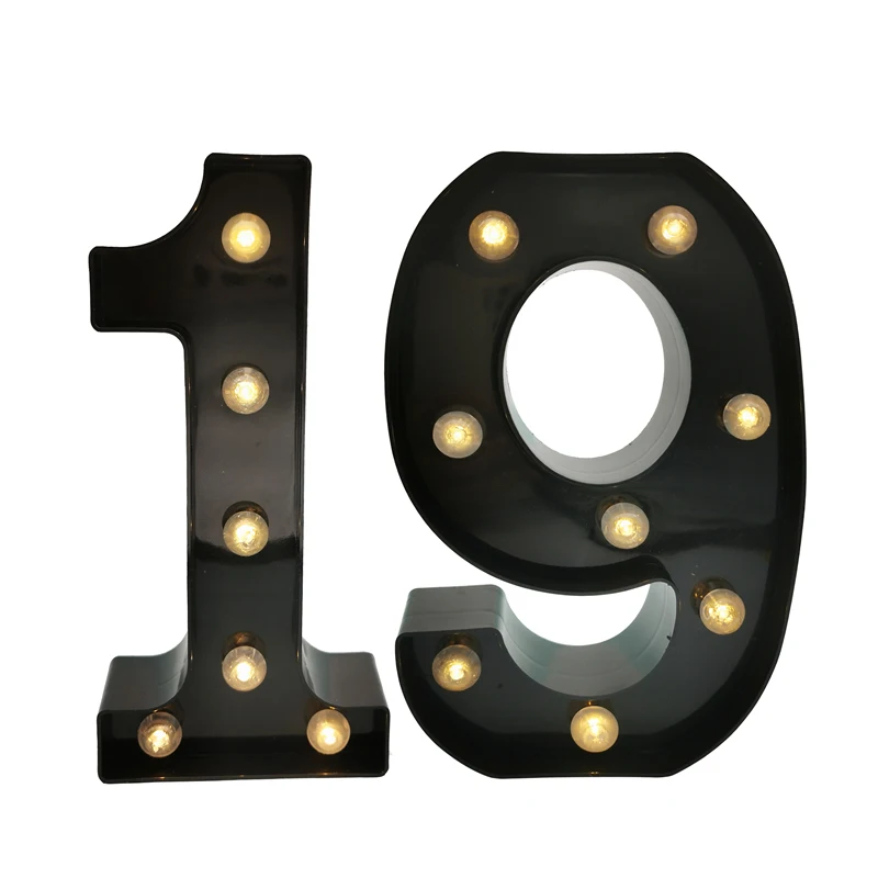 Chicinlife LED Number Light Black 7