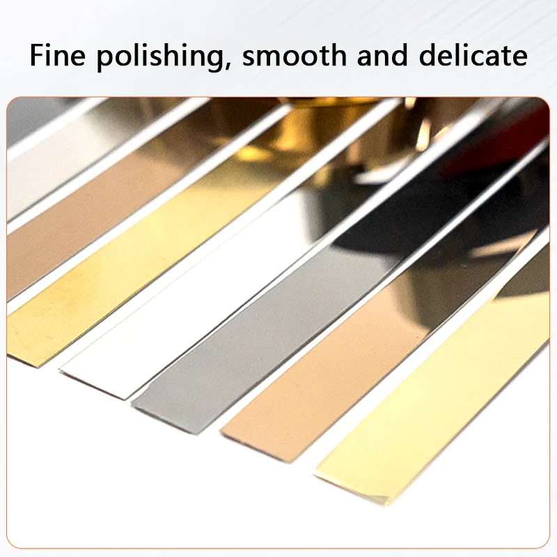 A 2.4-Meter-Long Stainless Steel Decorative Strip, Self-Adhesive Wall Sticker, Suitable for Indoor DIY Decoration