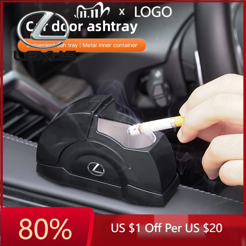 

Горячая новинка 2026: Креативные наклейки для интерьера автомобиля, удобная пепельница на дверь для Lexus F SPORT GS GX LS LX CT LC RC IS250 220D LBX N