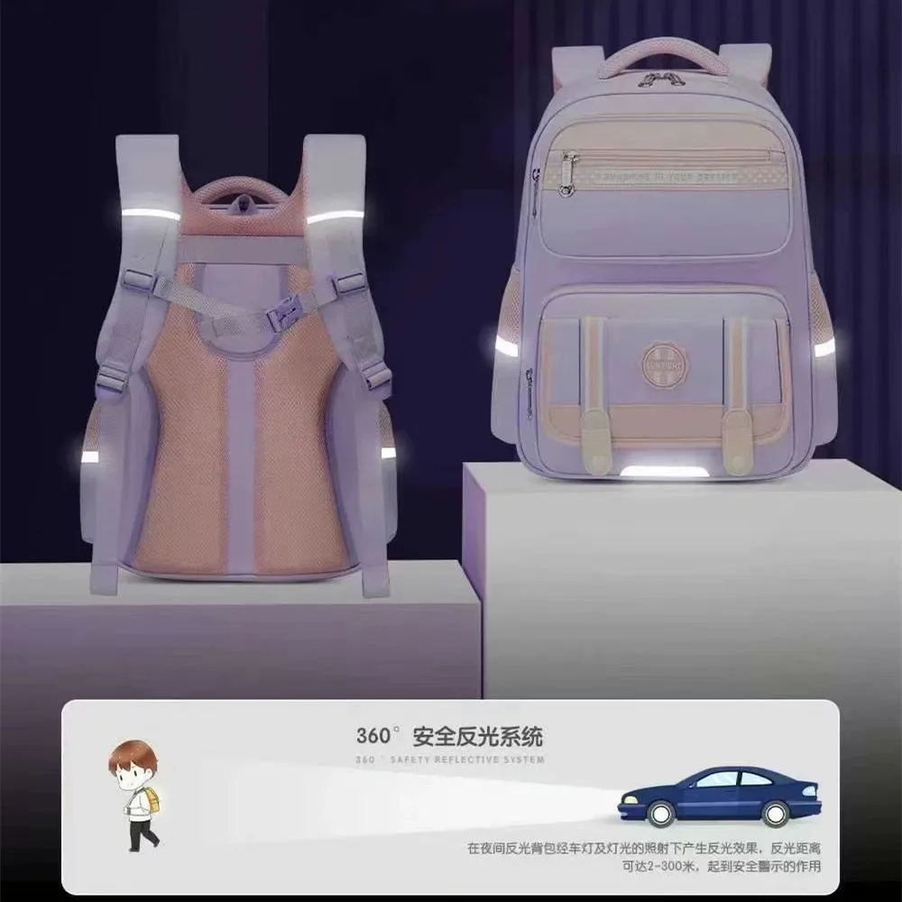 2025 New Boys Girls Student Backpack Grade 1-3 School Bag Large Capacity Orthopedic Backpack Water Proof Light Mochilas