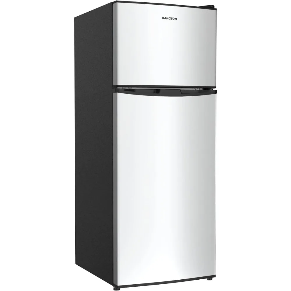 Small Refrigerator with Freezer, 4.0 Cu.Ft, Samll Fridge with Freezer, 5 Settings Temperature Adjustable, 2 Doors,