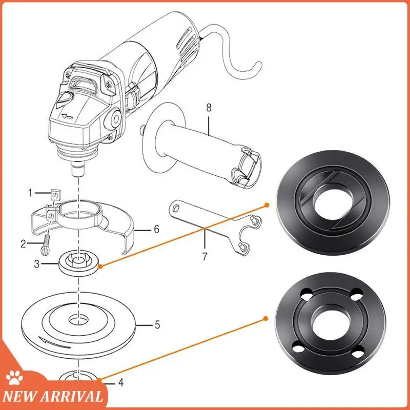 Emption!2X Grinder Flange Angle Wrench Spanner Metal Lock Nut For Dewalt  193465-4  Black & Decker Ryobi 4.5 Inch