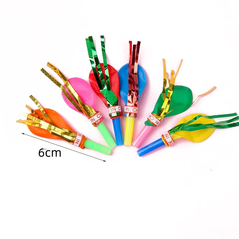 48 Stücke Goldfaden Ballon Pfeife Spielzeug Kinder Geburtstag Partybevorzugung Pinata Füllstoff Ostern Kindertag Karneval Partybevorzugung Dekoration