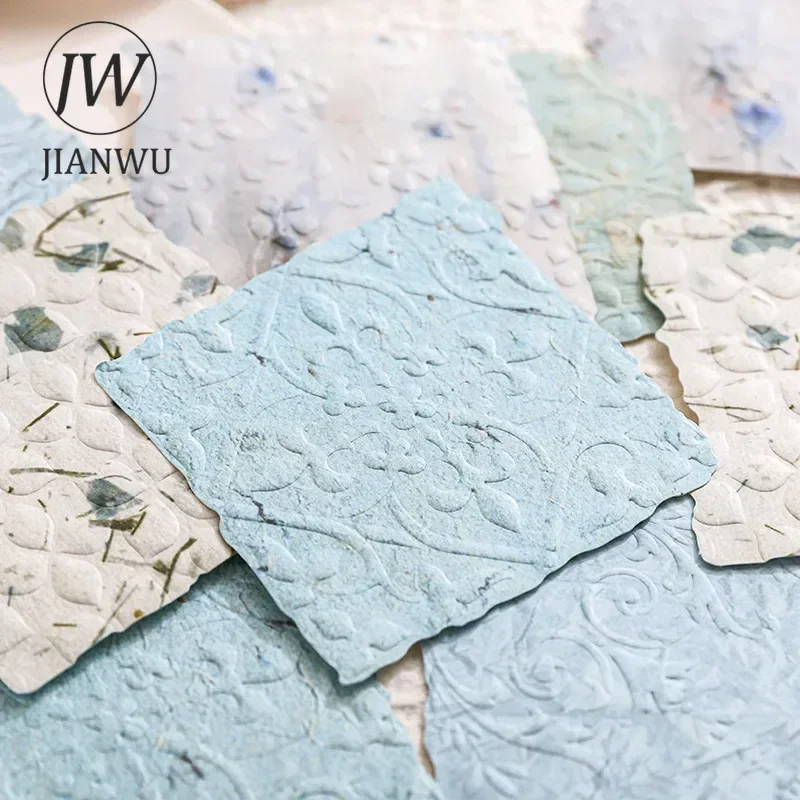 JIANWU Floating Flower and Shadow Series Vintage Relief Landscaping Collage Material Paper Creative DIY Junk Journal Stationery