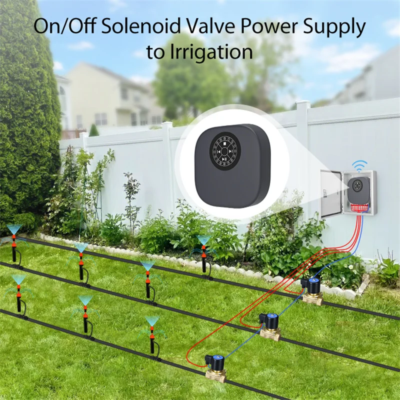 Tuya WiFi BLE Smart Sprinkler Controller 16 Zone Max Timing Irrigation Real Time Weather Linkage APP Wireless Control