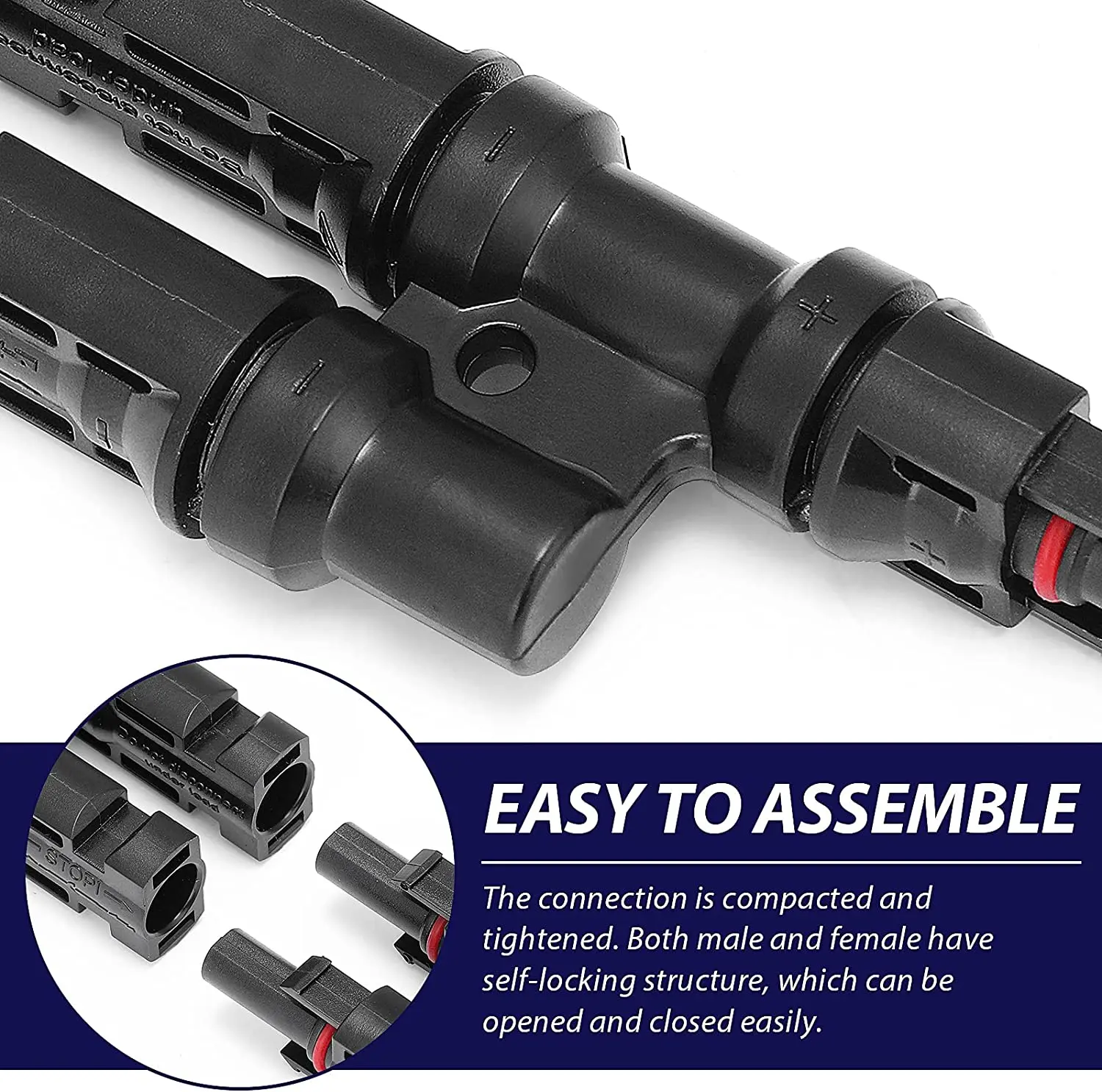 1 Pair T2/T3/T4/T5/T6 Male&Femal Branch PV Solar panel Cable Connectors 30A 1000V Electrical Photovoltaic Panel Wire Connector