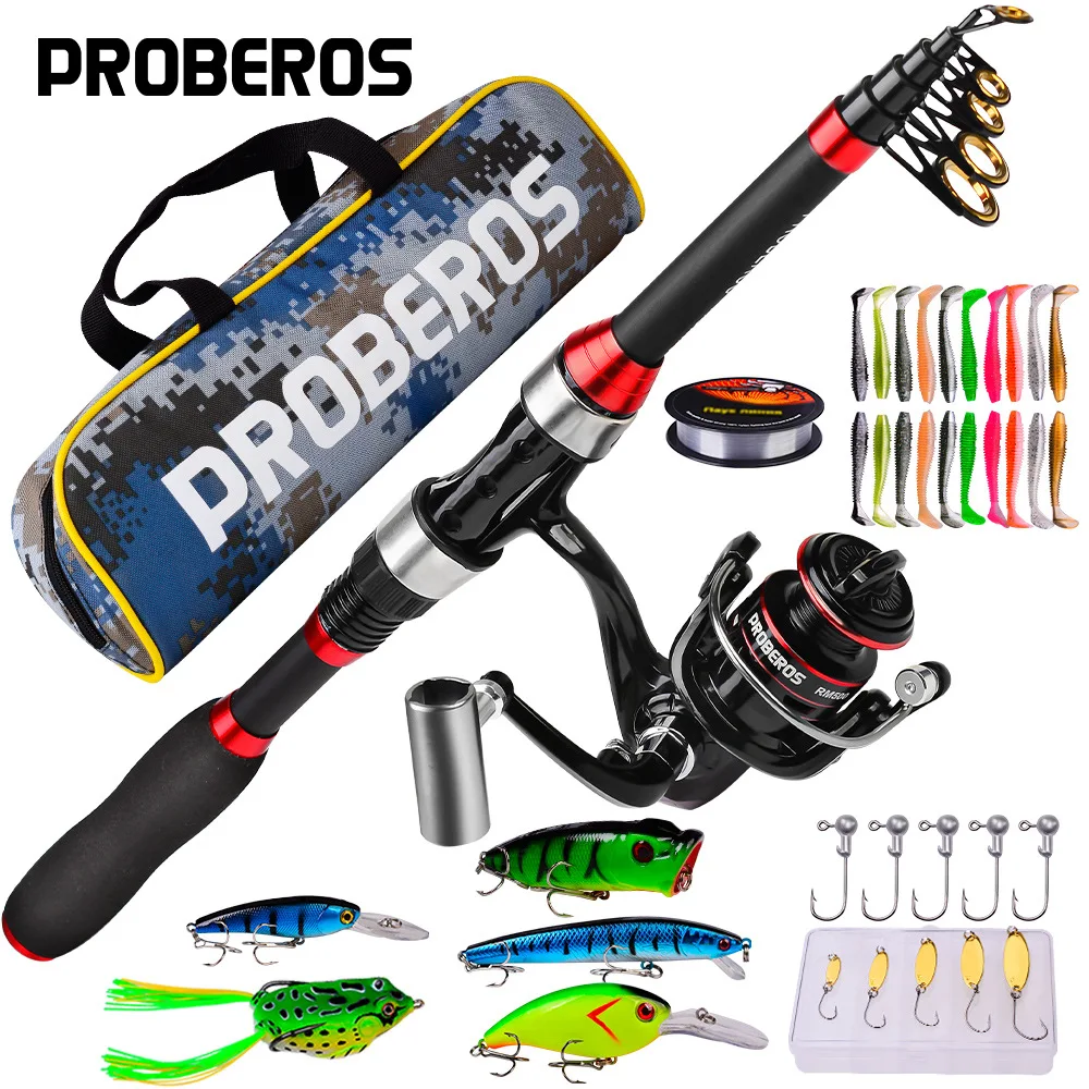 

1.8M Carbon Telescopic Fishing Rod Combo Spinning Fishing Set Feeder Rod Kit Sea Fishing Rod Set pike bass carp stick