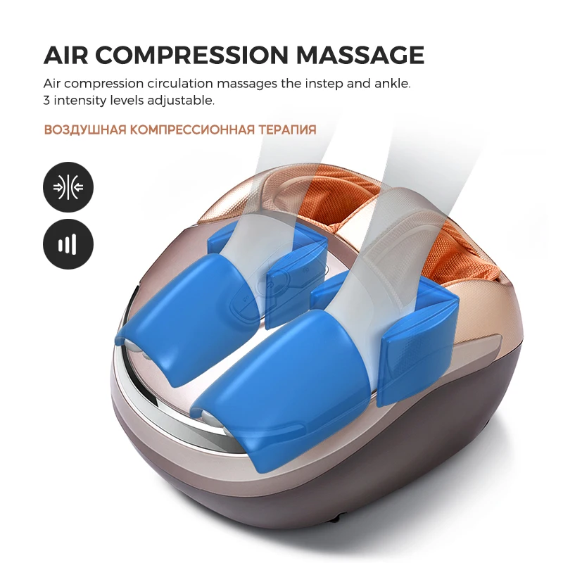 MARESE M7 PLUS Luxurious Foot Massager Machine Tapping Vibration Rolling Keading Air Compreesion Massage With Heat Health Care