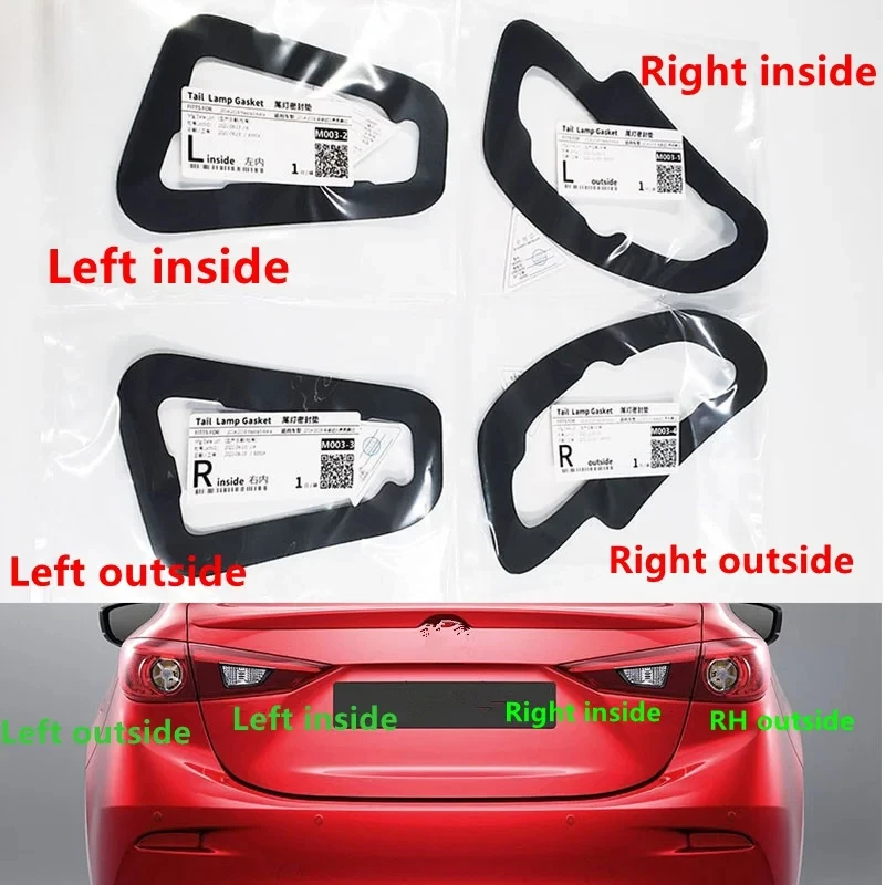 Rear Bumper Break Stop Lamp Gasket Protective Taillight Sealing Sponge Pad For Mazda 3 Axela Sedan 2014-2019