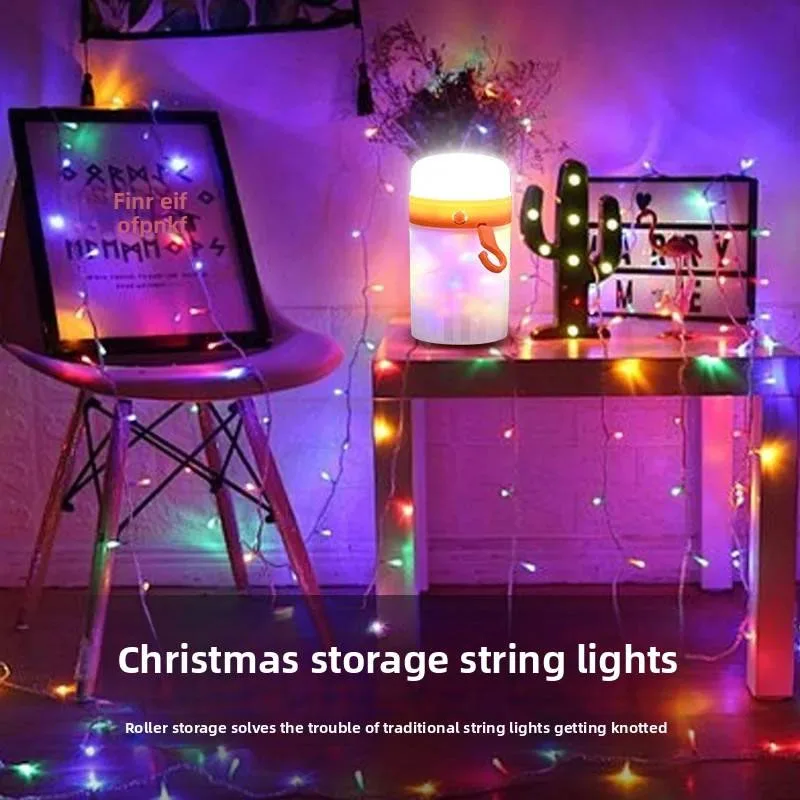 RGB Camping String Lights Outdoor Portable LED Tent Lamp Rechargeable Atmosphere Night Light Power Bank for Home Holiday Decor