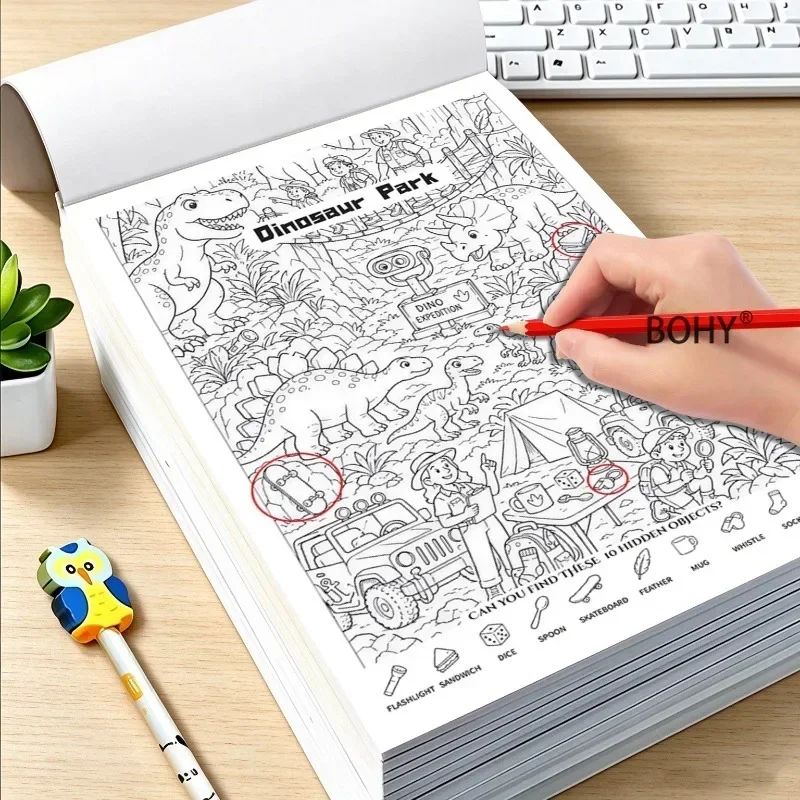 1 Immersive Puzzle Game Picture Book, Suitable for Family Gatherings, Tabletop Puzzle Games, Adult Stress Relief and Graffiti