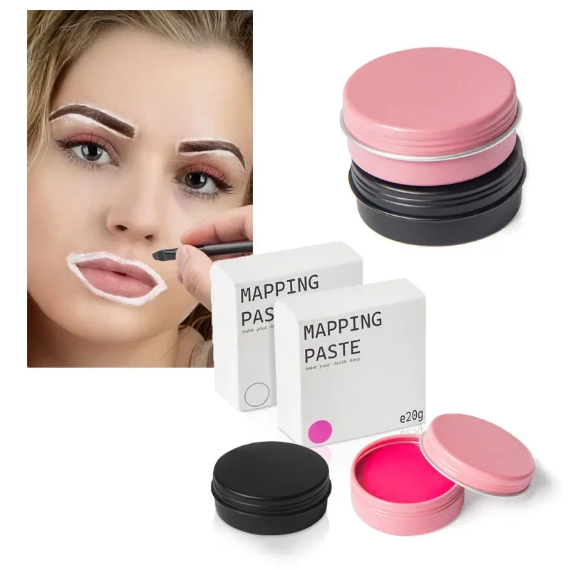 

2-цветная картографирующая паста для бровей, 20 г, с кистью для дизайна бровей, рисования или эскиза формы и помощи идеального нанесения хны