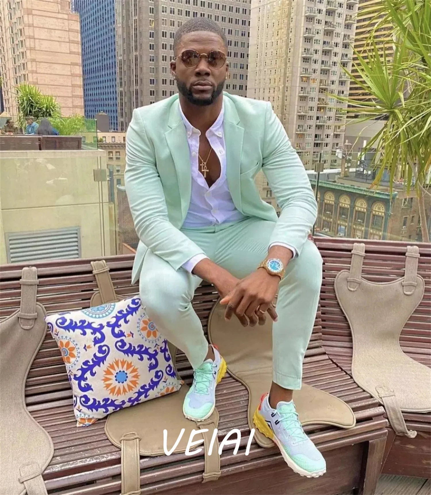 

CustomizedCasual Summer Stylish Notch Lapel Men Suits New Costume Homme Tuxedo Groom Wedding Slim Fit Terno Masculino Blazer 2 P