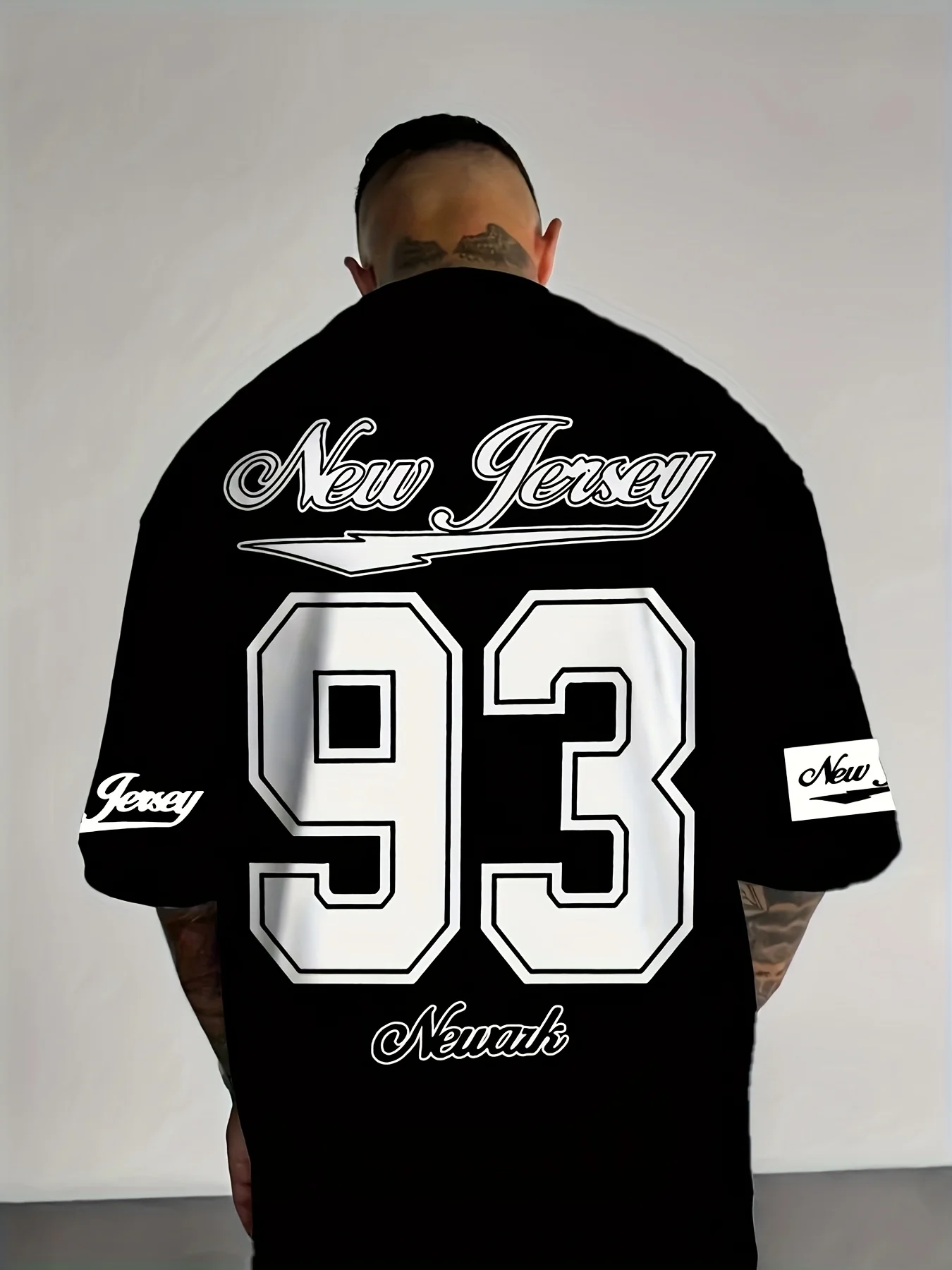 الرجال العصرية رقم 93 الجرافيك المحملة الملابس Crewneck كرة القدم جيرسي قصيرة الأكمام الصيف عادية كبيرة الحجم الرجال الرياضة فضفاض بلايز #2