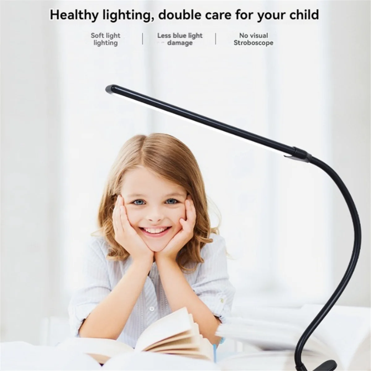 Clip-on LED Easel Light with ClearSun LED Technology,Clamp Light, Adjustable and Flexible Neck for Precision LightingJAS