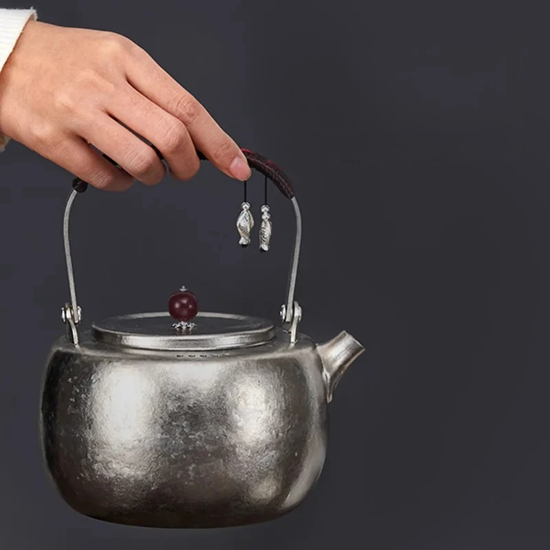 خفيفة للغاية التيتانيوم النقي غلاية إبريق شاي مقاوم للتآكل للمنزل التعريفي موقد غلاية مياه محمولة في الهواء الطلق #4