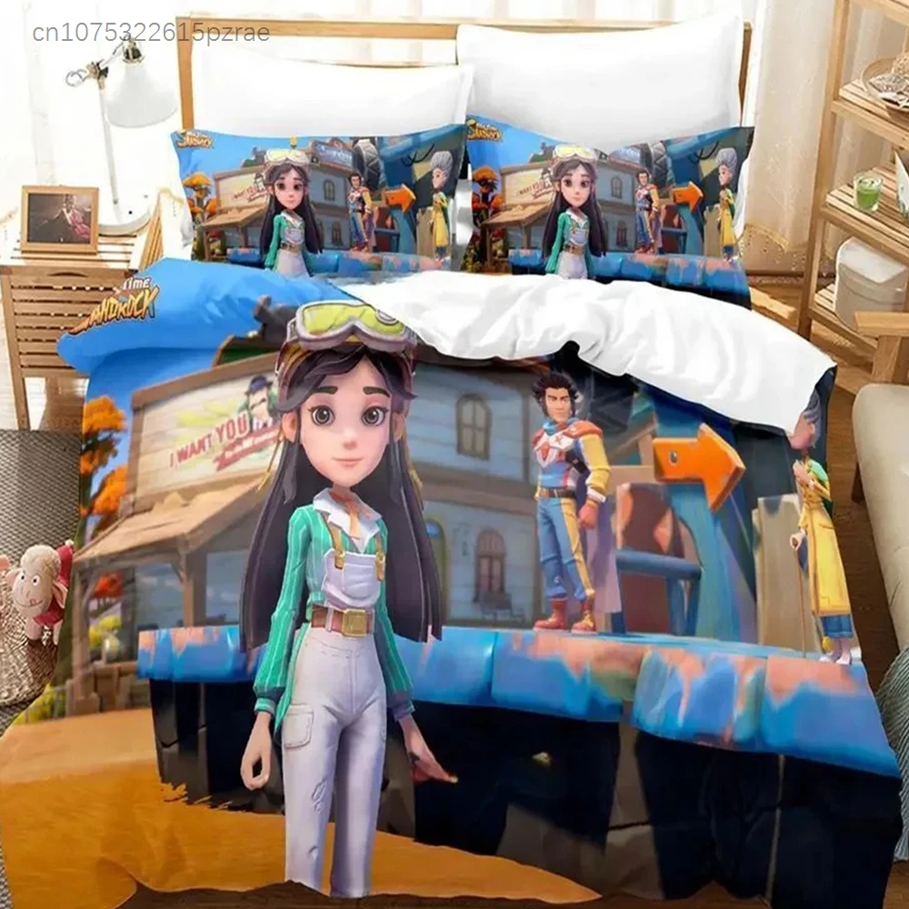 3d Print Anime Game My Time At Sandrock Bedding Set Single Twin Full Queen King Size Bed Set Adult Kid Bedroom Duvet Cover Sets