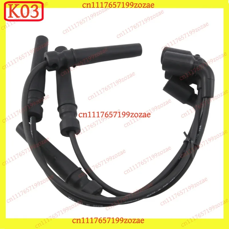 k3 4Pcs Spark Plug Wire Set 96497773, Compatible for Chevrolet Aveo Cruze / Daewoo Kalos Lanos Auto Parts