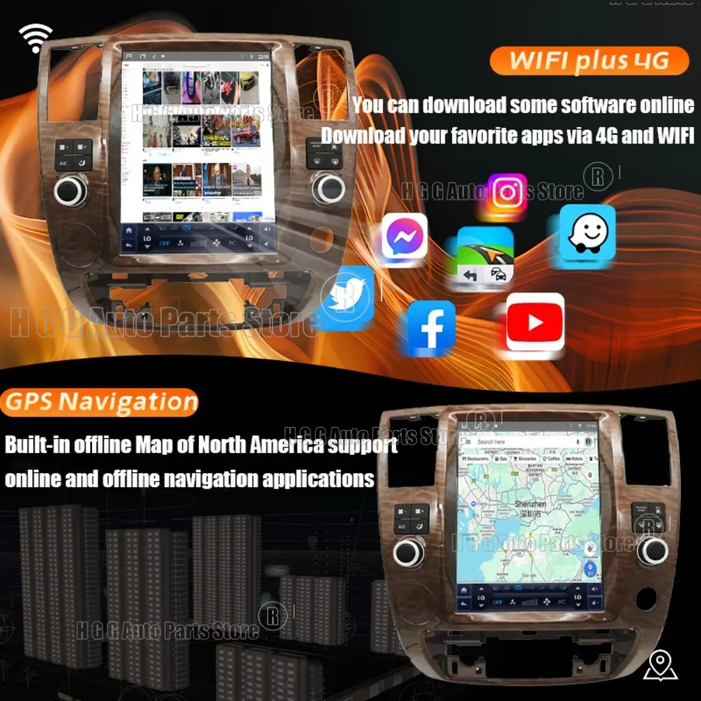 For Infiniti QX80 QX56 For Nissan Armada 2008-2011 Android Screen Multimedia Player Stereo Car GPS Navigation Radio Audio Head