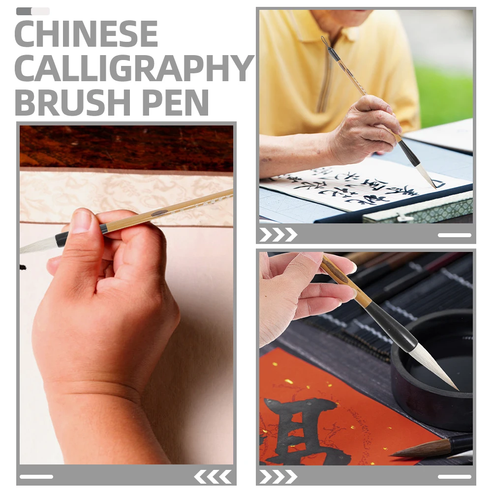 

6Pcs Professional Calligraphy Brush Pen Chinese Writing Tool Portable Bamboo for Beginners and Professionals