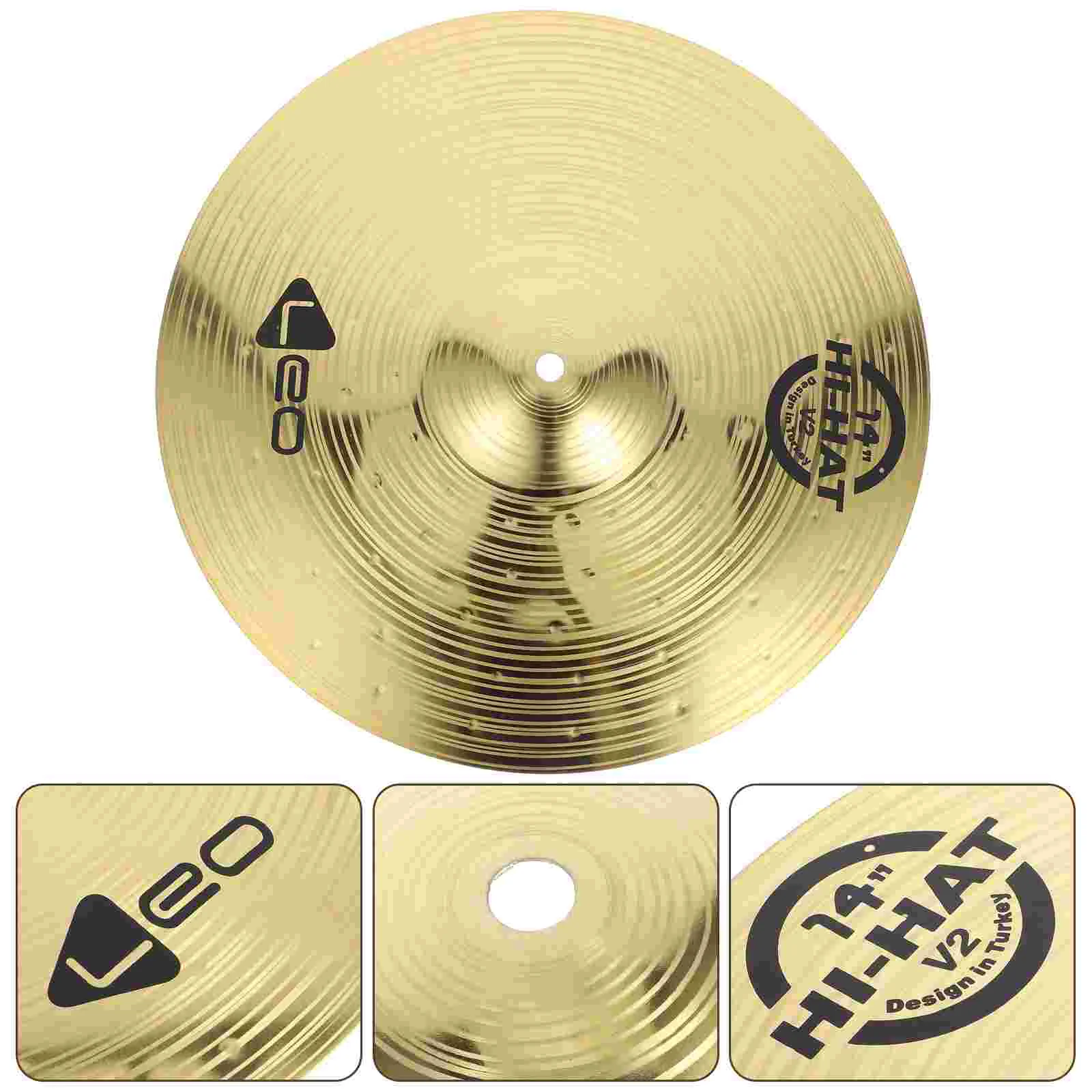 Crash Cymbal Drum Musical Instrument Accessories Brass Percussion Cymbals Prop for Drum Players 14/16 Inch Size Optional Drum