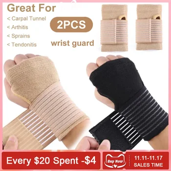 탄성 붕대 손목 보호대, 관절염 염좌 밴드, 손목 보호대, 손 보호대 액세서리, 스포츠 안전 손목밴드, 1 쌍