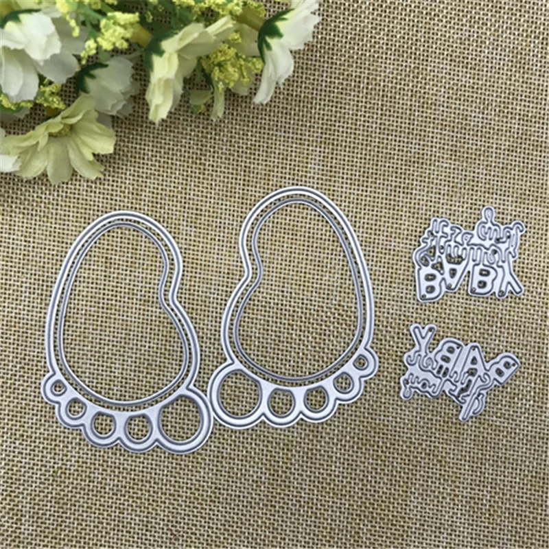 Baby Foot Metal Cutting Dies for Scrapbooking Album Paper DIY Card Decoration Embossing New Dies Cut