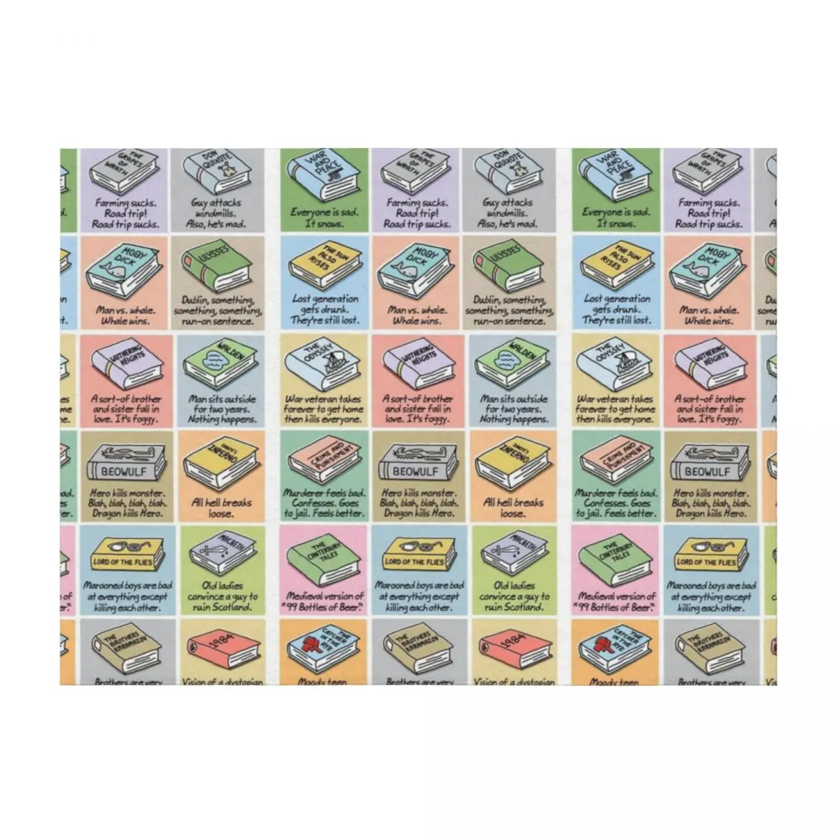 

abridged classics (composite) Throw Blanket Soft Plush Plaid Winter beds Thermals For Travel Weighted Blankets