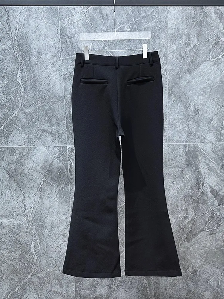 Men Bell-Bottoms Pants Cargo Sweatpants Casual Autumn Cross Black Designer luxurLong Trousers