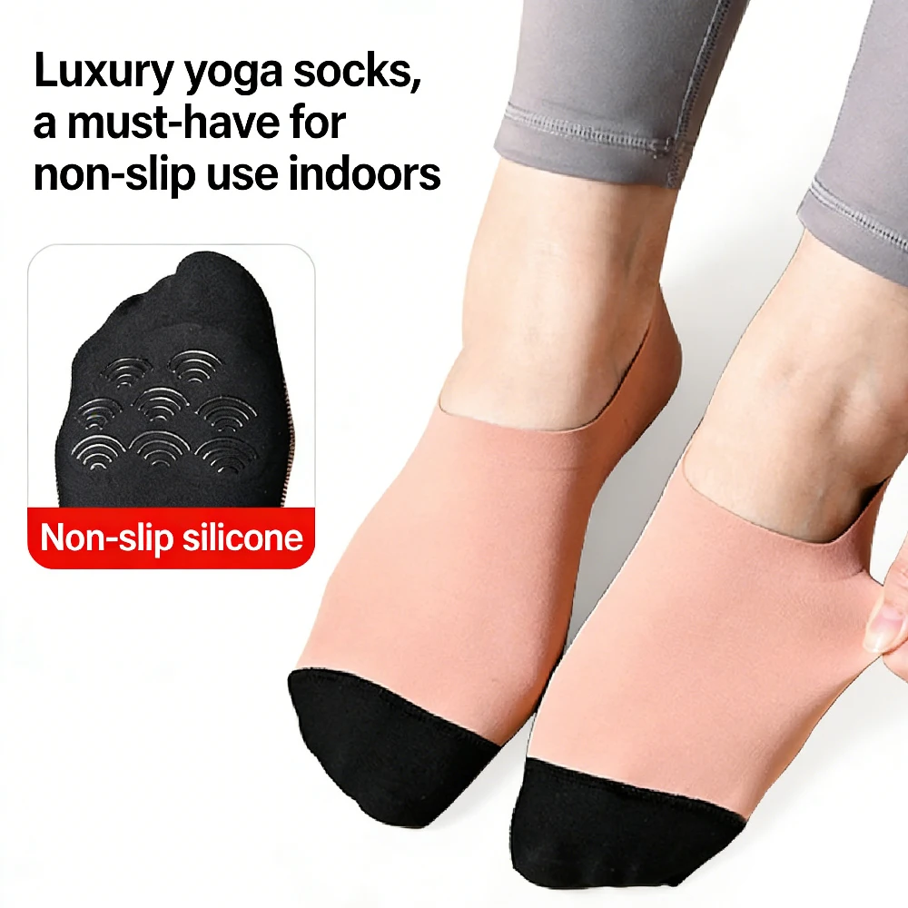 1Pair   Yoga Socks for Women,Pilates Socks Non Slip Grip Socks Suitable for Ballet,Plasticity,Dance,Home,Training