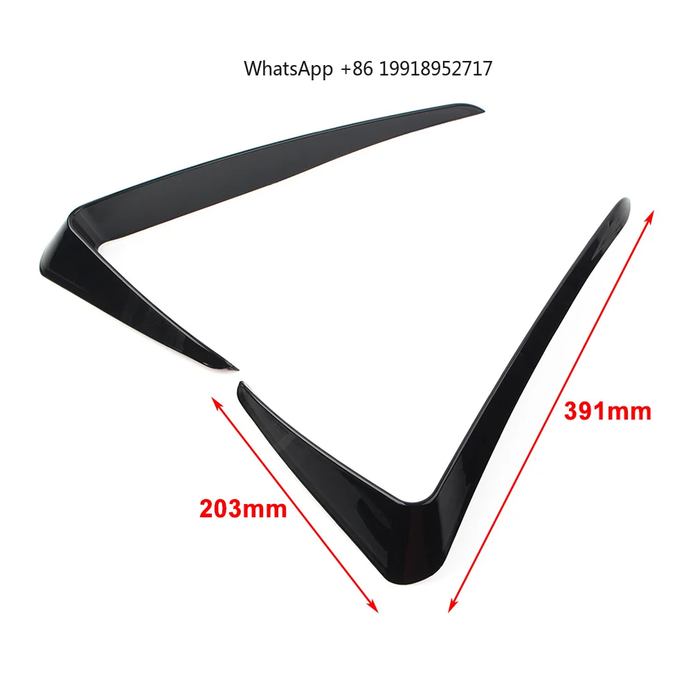

1Pair Car Front Bumper Fog Light Cover Decoration Trim For VW Golf 7 2013 2014 2015 2016 Gloss Black ABS Plastic