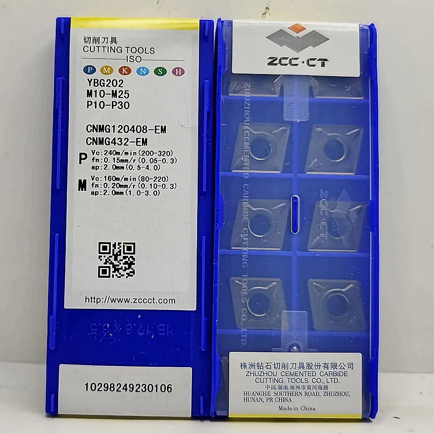 

CNMG120404-EM YBG202/CNMG120408-EM YBG202 ZCC.CT CNC carbide inserts Turning inserts For Steel, Stainless steel M10-M25 P10-P30