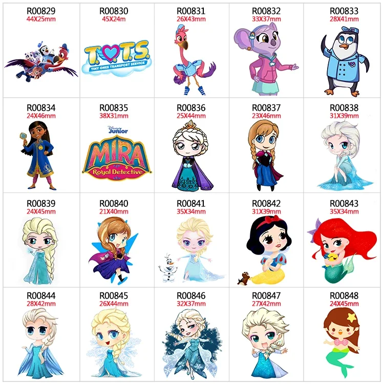 

10pcs/lot Disney Cartoon Character Elsa Princess Resin Flat Back for Hair Bows Resin Planar Crafts for DIY Decoration