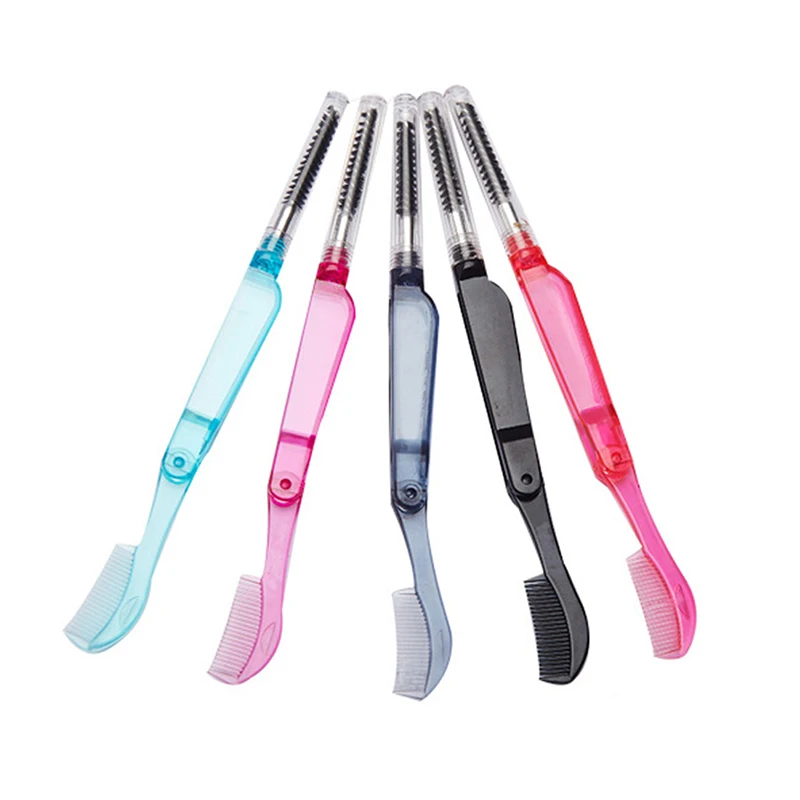 Bigoudi de cils en métal pliable, séparateur de cils de maquillage de beauté, brosse à cils en métal, peigne à sourcils, mascara pliable, outils cosmétiques