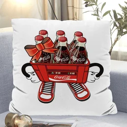 Coca Cola Cushion Covers for Decorative Cushions Home Sleeping Pillows Pillow Cover Sofa 45x45 50x50 40*40 Pillowcase Textile