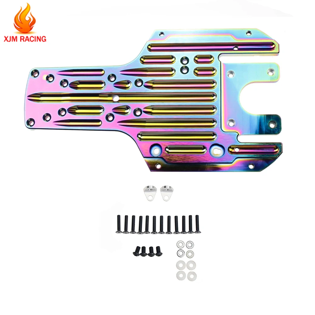 CNC Metal Thickened Colorful Rear Chassis Bottom Plate for 1/5 HPI Rofun Baha KingMotor Rovan Baja 5b 5t 5sc Rc Car Racing Parts